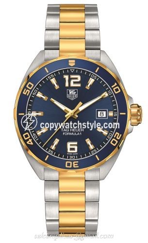 TAG Heuer Formula 1 Quartz 41 Stainless Steel / Yellow Gold / Blue / Bracelet WAZ1120.BB0879 TAG Heuer Formula 1 Quartz 41 Stainless Steel / Yellow Gold / Blue / Bracelet WAZ1120.BB0879
