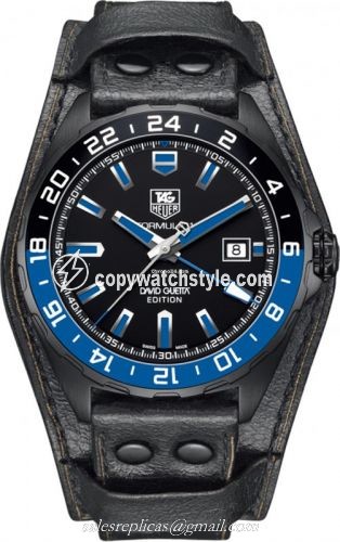 TAG Heuer Formula 1 Calibre 7 GMT 41 Titanium PVD / David Guetta / Bund WAZ201A.FC8195