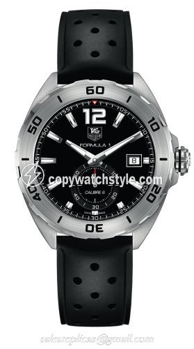 TAG Heuer Formula 1 Calibre 6 43 Stainless Steel / Black / Rubber WAZ2110.FT8023 TAG Heuer Formula 1 Calibre 6 43 Stainless Steel / Black / Rubber WAZ2110.FT8023