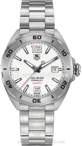 TAG Heuer Formula 1 Calibre 5 41 Stainless Steel / White / Bracelet WAZ2114.BA0875 TAG Heuer Formula 1 Calibre 5 41 Stainless Steel / White / Bracelet WAZ2114.BA0875