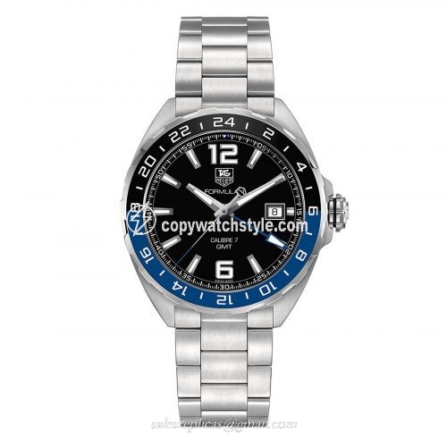 TAG Heuer Formula 1 Calibre 7 GMT 41 Stainless Steel / Black / Bracelet WAZ211A.BA0875