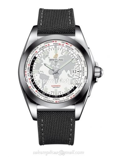 Breitling Galactic Unitime Stainless Steel / SleekT / Antarctica White / Military WB3510U0.A777.109W Breitling Galactic Unitime Stainless Steel / SleekT / Antarctica White / Military WB3510U0.A777.109W