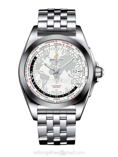 Breitling Galactic Unitime Stainless Steel / SleekT / Antarctica White / Bracelet WB3510U0.A777.375A Breitling Galactic Unitime Stainless Steel / SleekT / Antarctica White / Bracelet WB3510U0.A777.375A
