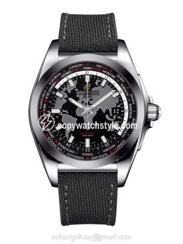 Breitling Galactic Unitime Stainless Steel / SleekT / Trophy Black / Military WB3510U4.BD94.109W Breitling Galactic Unitime Stainless Steel / SleekT / Trophy Black / Military WB3510U4.BD94.109W
