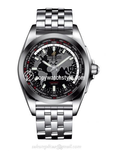Breitling Galactic Unitime Stainless Steel / SleekT / Trophy Black / Bracelet WB3510U4.BD94.375A Breitling Galactic Unitime Stainless Steel / SleekT / Trophy Black / Bracelet WB3510U4.BD94.375A