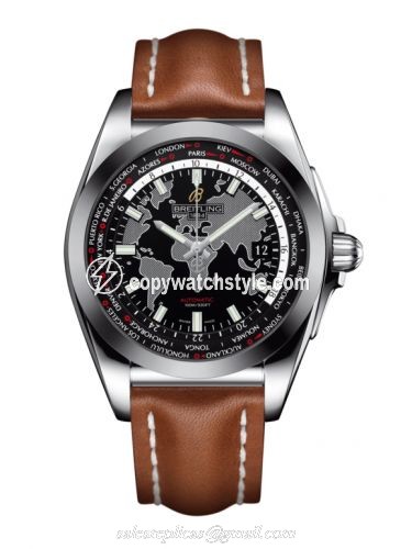 Breitling Galactic Unitime Stainless Steel / SleekT / Trophy Black / Calf WB3510U4.BD94.433X Breitling Galactic Unitime Stainless Steel / SleekT / Trophy Black / Calf WB3510U4.BD94.433X