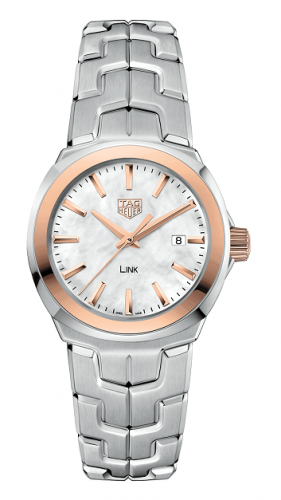 TAG Heuer Link Quartz 32mm Stainless Steel / Rose Gold / MOP WBC1350.BA0600 TAG Heuer Link Quartz 32mm Stainless Steel / Rose Gold / MOP WBC1350.BA0600