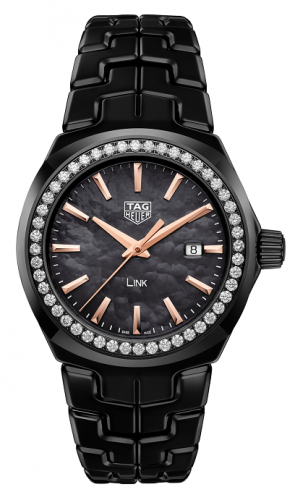 TAG Heuer Link Quartz 32mm Black Ceramic / Diamond / Black MOP WBC1390.BH0744 TAG Heuer Link Quartz 32mm Black Ceramic / Diamond / Black MOP WBC1390.BH0744