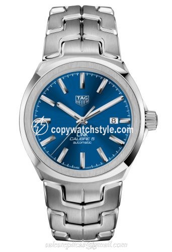 TAG Heuer Link Calibre 5 41 Stainless Steel / Blue / Bracelet WBC2112.BA0603