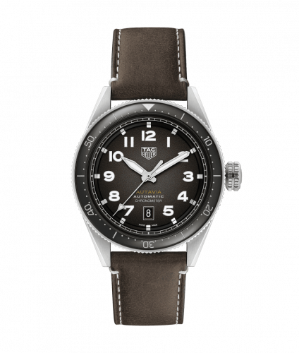 TAG Heuer Autavia Calibre 5 Stainless Steel / Black / Leather WBE5114.FC8266 TAG Heuer Autavia Calibre 5 Stainless Steel / Black / Leather WBE5114.FC8266
