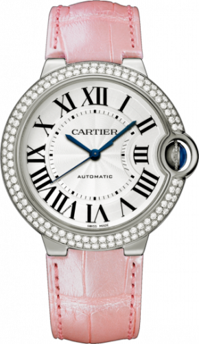 Cartier Ballon Blue de Cartier 36 Automatic White Gold / Diamonds / Pink WE900651
