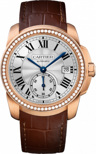 Cartier Calibre de Cartier 38 Pink Gold / Silver / Diamond WF100013 Cartier Calibre de Cartier 38 Pink Gold / Silver / Diamond WF100013