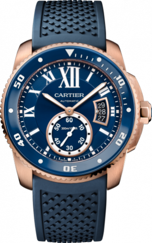 Cartier Calibre de Cartier Diver Pink Gold / Blue WGCA0010 Cartier Calibre de Cartier Diver Pink Gold / Blue WGCA0010