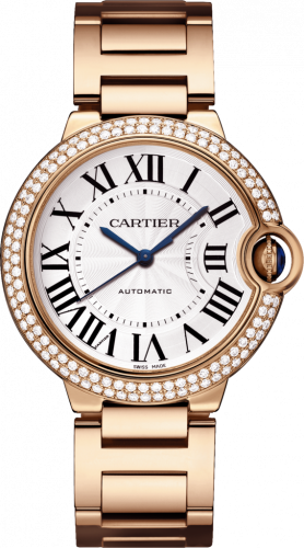 Cartier Ballon Blue de Cartier 36 Automatic Pink Gold / Diamonds / Bracelet WJBB0005 Cartier Ballon Blue de Cartier 36 Automatic Pink Gold / Diamonds / Bracelet WJBB0005