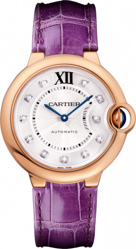 Cartier Ballon Blue de Cartier 36 Automatic Pink Gold / Diamond / Purple WJBB0010 Cartier Ballon Blue de Cartier 36 Automatic Pink Gold / Diamond / Purple WJBB0010