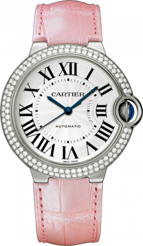 Cartier Ballon Blue de Cartier 36 Automatic White Gold / Diamonds / Pink WJBB0011 Cartier Ballon Blue de Cartier 36 Automatic White Gold / Diamonds / Pink WJBB0011