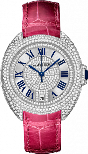 Cartier Cle de Cartier 35 White Gold / Full Diamonds / Red WJCL0018 Cartier Cle de Cartier 35 White Gold / Full Diamonds / Red WJCL0018