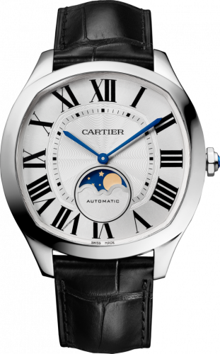 Cartier Drive de Cartier Moon Phases Stainless Steel / Silver WSNM0008 Cartier Drive de Cartier Moon Phases Stainless Steel / Silver WSNM0008