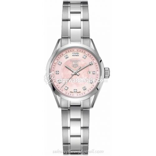 TAG Heuer Carrera Quartz 27 Stainless Steel / MOP - Diamond / Bracelet WV1417.BA0793