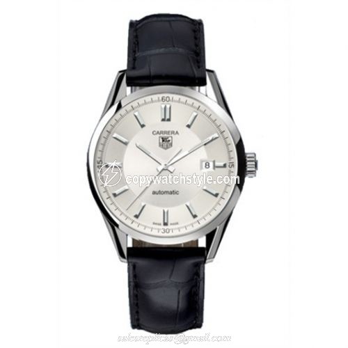 TAG Heuer Carrera Calibre 5 39 Stainless Steel / Silver / Alligator WV211A.FC6180 TAG Heuer Carrera Calibre 5 39 Stainless Steel / Silver / Alligator WV211A.FC6180