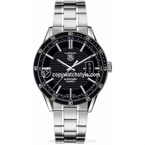 TAG Heuer Carrera Calibre 5 39 Stainless Steel / Black / Bracelet WV211M.BA0787 TAG Heuer Carrera Calibre 5 39 Stainless Steel / Black / Bracelet WV211M.BA0787