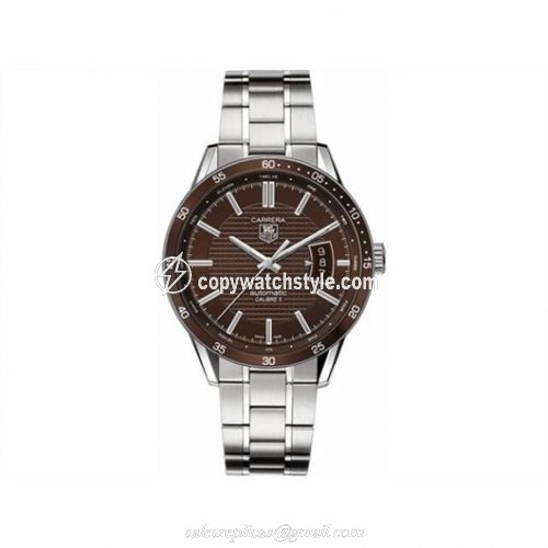 TAG Heuer Carrera Calibre 5 39 Stainless Steel / Brown / Bracelet WV211N.BA0787 TAG Heuer Carrera Calibre 5 39 Stainless Steel / Brown / Bracelet WV211N.BA0787