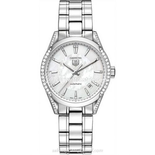 TAG Heuer Carrera Calibre 5 36 Stainless Steel / Diamond / MOP / Bracelet WV2212.BA0798