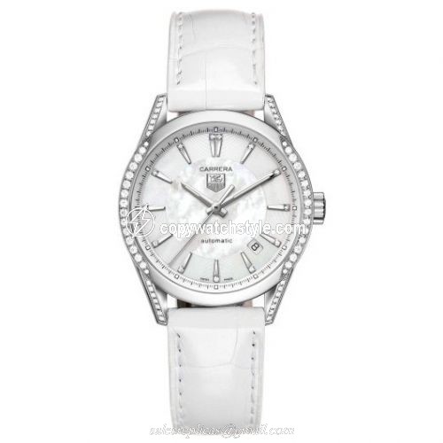TAG Heuer Carrera Calibre 5 36 Stainless Steel / Diamond / MOP / Alligator WV2212.FC6264 TAG Heuer Carrera Calibre 5 36 Stainless Steel / Diamond / MOP / Alligator WV2212.FC6264