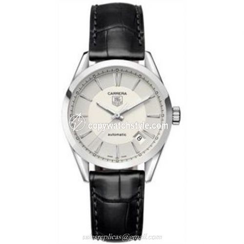 TAG Heuer Carrera Calibre 5 36 Stainless Steel / Silver / Alligator WV2214.FC6263 TAG Heuer Carrera Calibre 5 36 Stainless Steel / Silver / Alligator WV2214.FC6263