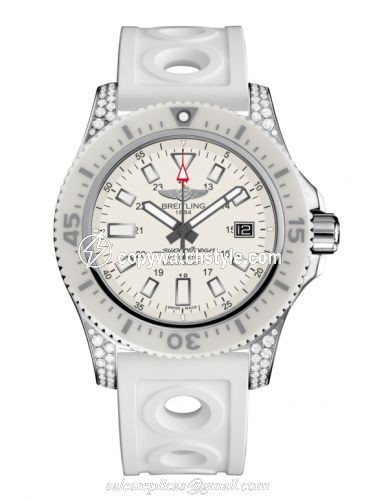 Breitling Superocean 44 Special Stainless Steel / Diamondworks / Hurricane White / Rubber Y1739367.A807.297S Breitling Superocean 44 Special Stainless Steel / Diamondworks / Hurricane White / Rubber Y1739367.A807.297S