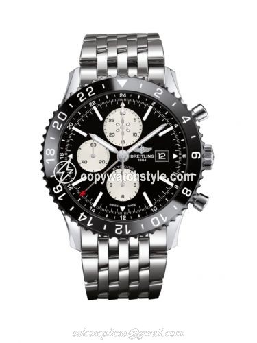 Breitling Chronoliner Stainless Steel / Black / Bracelet Y2431012.BE10.443A Breitling Chronoliner Stainless Steel / Black / Bracelet Y2431012.BE10.443A