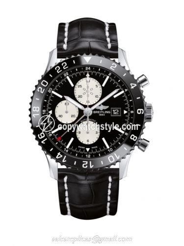 Breitling Chronoliner Stainless Steel / Black / Croco Y2431012.BE10.760P Breitling Chronoliner Stainless Steel / Black / Croco Y2431012.BE10.760P