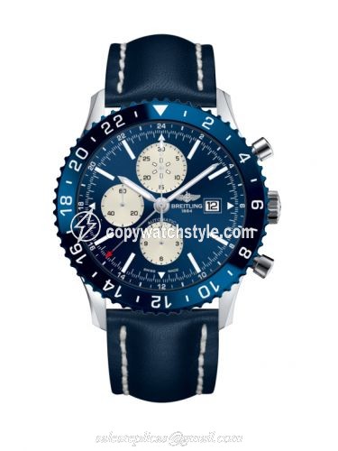 Breitling Chronoliner Stainless Steel / Blue / Calf Y2431016.C970.101X Breitling Chronoliner Stainless Steel / Blue / Calf Y2431016.C970.101X