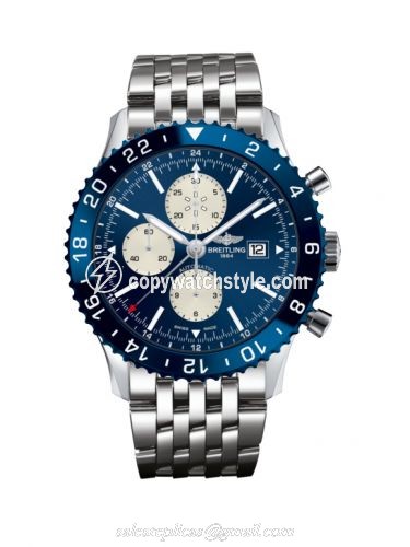 Breitling Chronoliner Stainless Steel / Blue / Bracelet Y2431016.C970.443A Breitling Chronoliner Stainless Steel / Blue / Bracelet Y2431016.C970.443A
